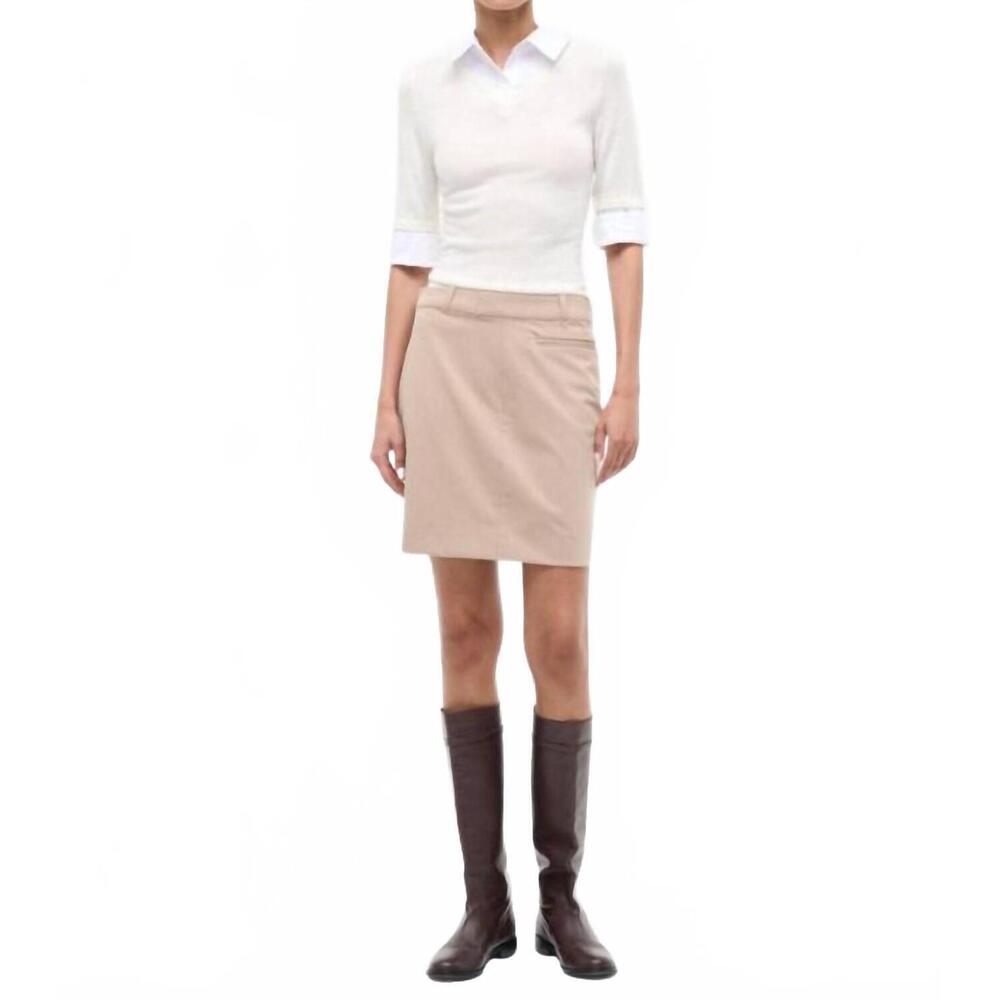NEW STAUD geo mini dress in barley/ivory